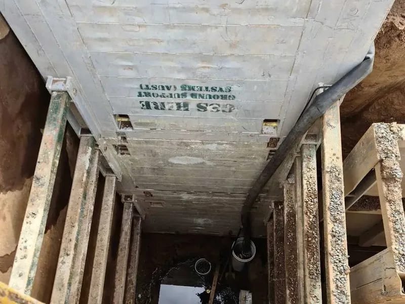 Groundwater management during deep trench excavation