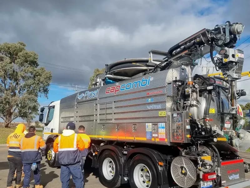Prost Group jet truck fleet for pipeline maintenance and cleaning